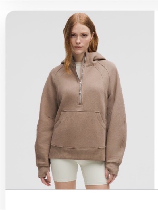 lululemon athletica Tops - lululemon athletica Women's Taupe Half-Zip Hoodie